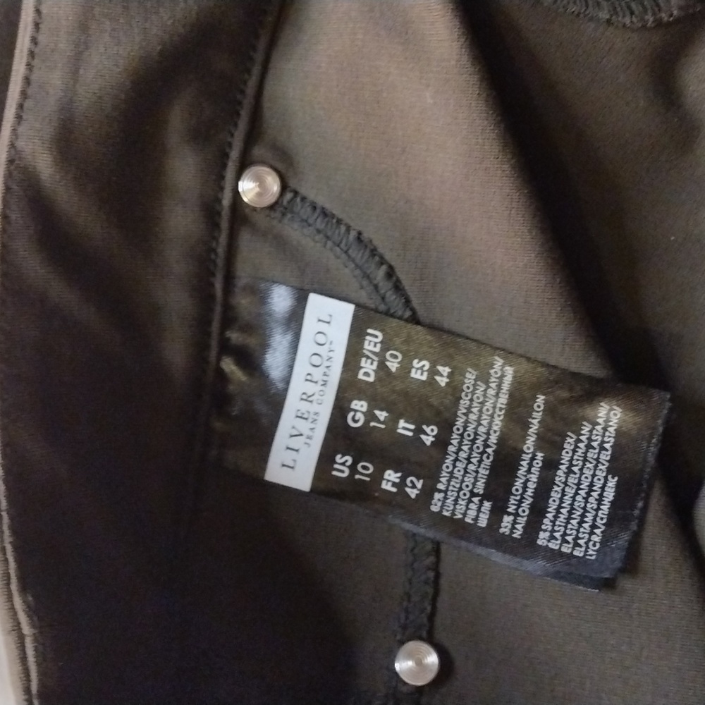 Liverpool Sienna pull-on leggings 10/30 dark olive - Picture 12 of 12